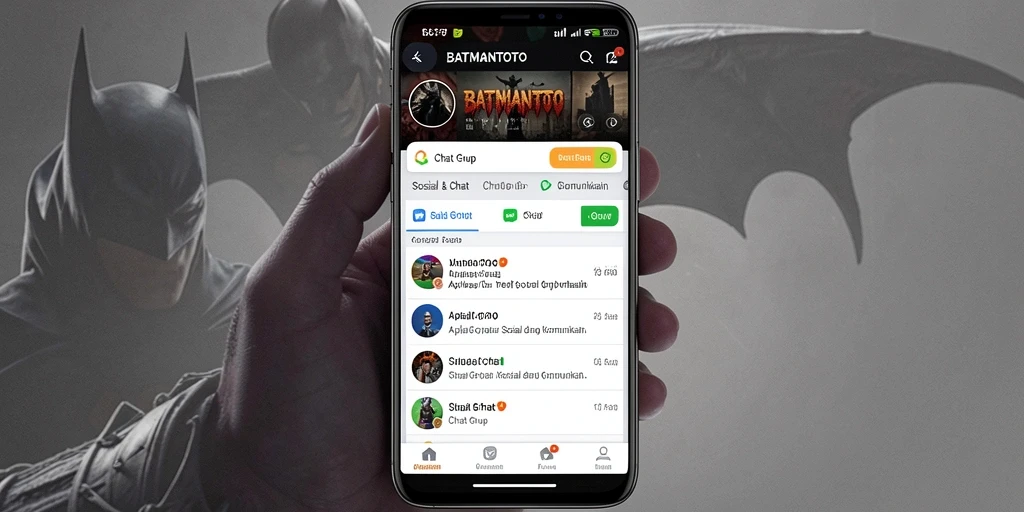 Tampilan antarmuka <strong>BATMANTOTO</strong> yang modern dan fungsional untuk Chat Grup.