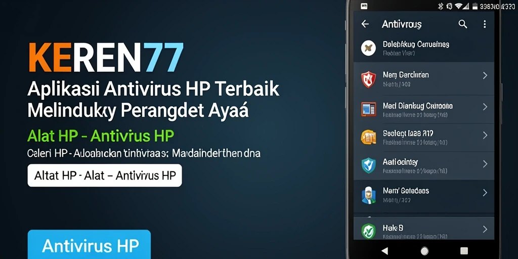 Tampilan antarmuka pengguna KEREN77 yang intuitif dan mudah dipahami.