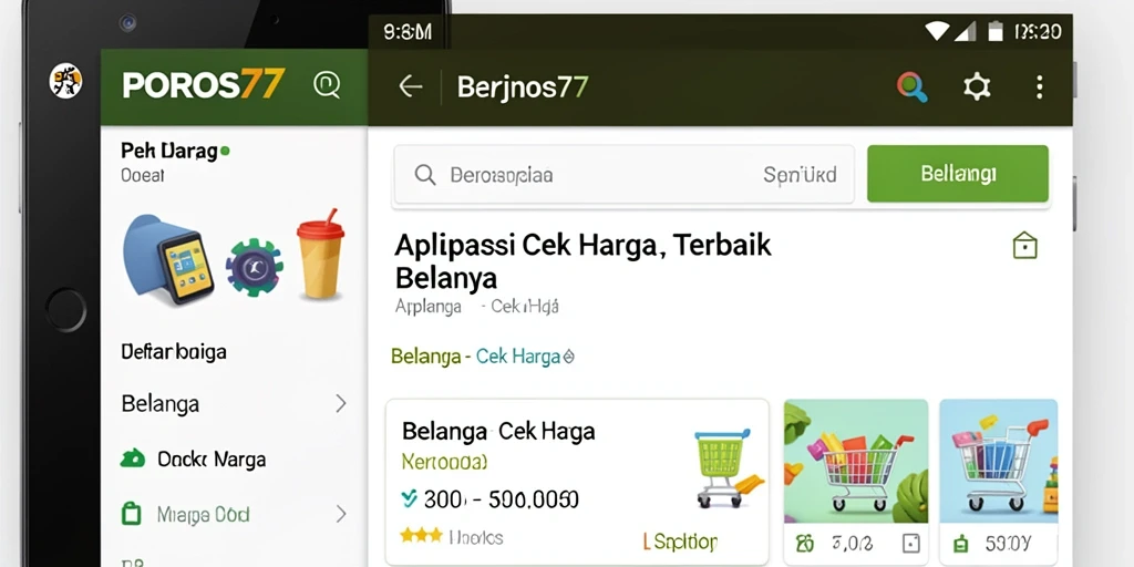 Tampilan antarmuka aplikasi POROS77 yang memudahkan cek harga.