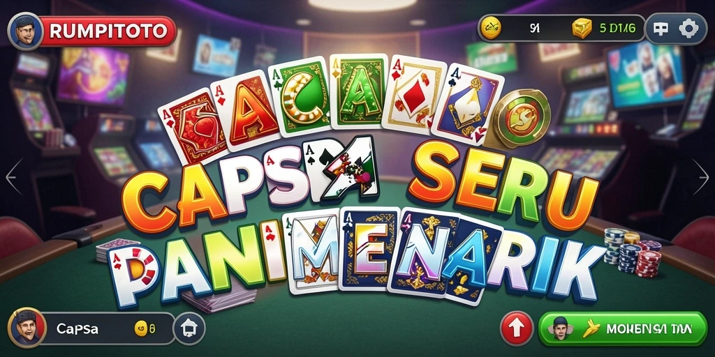Antarmuka RUMPITOTO yang menarik saat bermain Capsa.