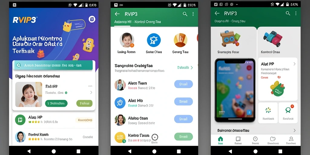 Antarmuka RVIP3 yang intuitif untuk kontrol orang tua.