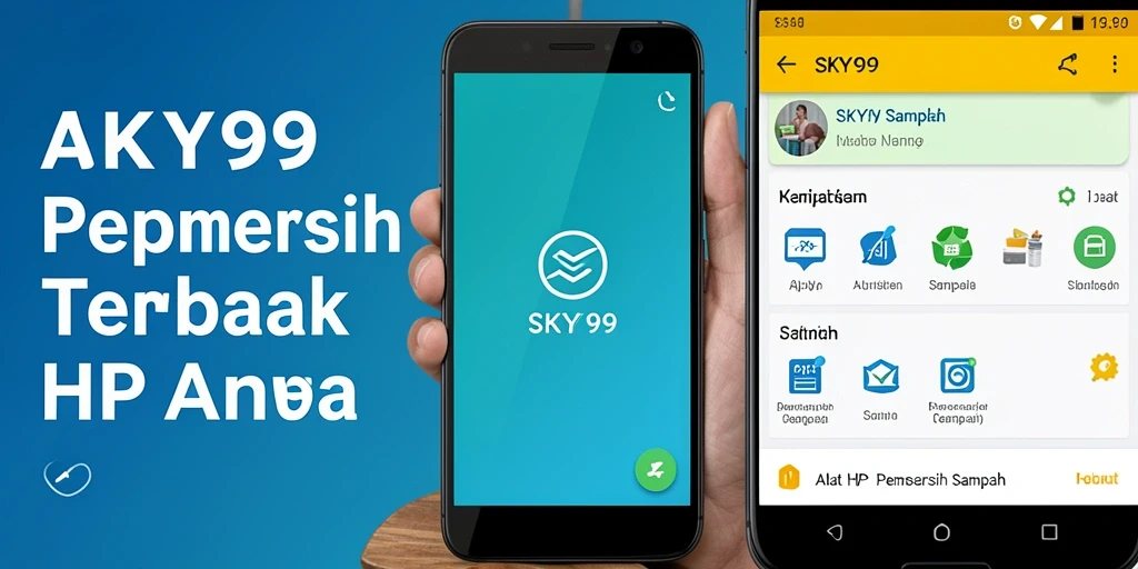 Tampilan antarmuka aplikasi Pembersih Sampah SKY99 yang bersih dan user-friendly.