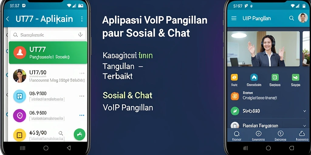 Antarmuka UT77 dengan berbagai fitur VoIP Panggilan yang intuitif.