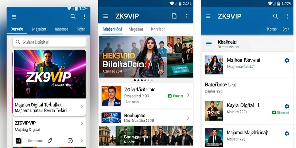 Antarmuka ZK9VIP menampilkan berita terkini secara jelas dan menarik.